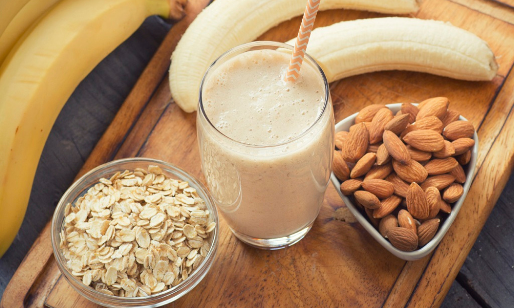 Delicious Almond Butter & Banana Protein Smoothie