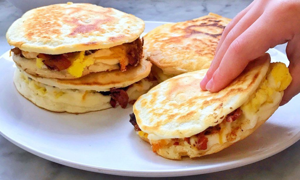 Healthy Oats Pancake Chicken Sandwich Recipe