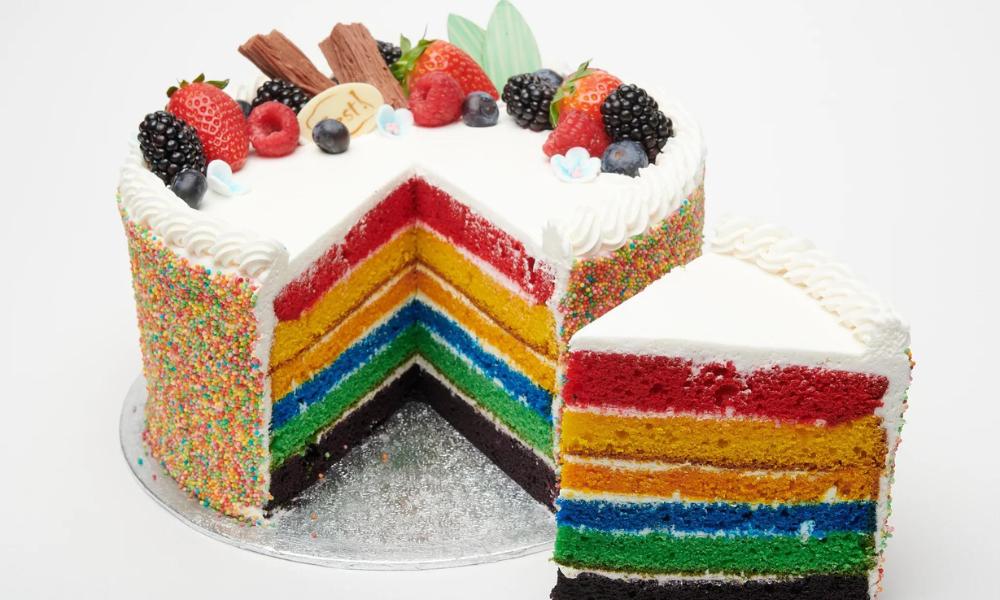Delicious Rainbow Cake Recipe