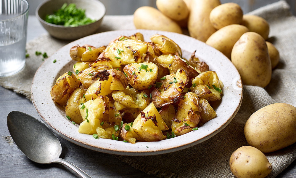 Smashed Chilli Potatoes Recipe
