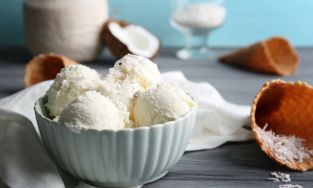 Homemade Coconut Ice Cream Recipe